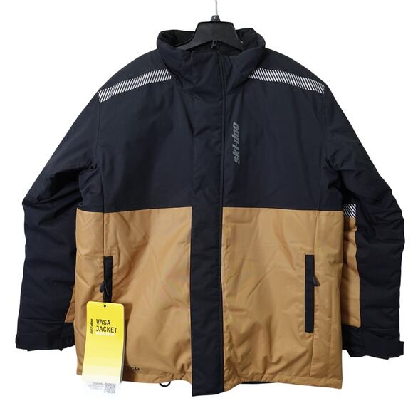 Ski-Doo Mens Vasa Snowmobile Jacket Khaki Brown - XL - Picture 1 of 16